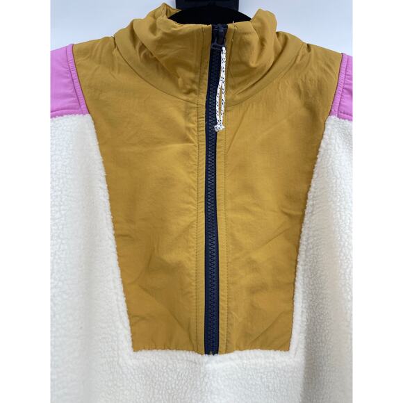 Free Assembly Womens Half Zip Mixy Popover Colorblock Sweater Sweatshirt XL - Picture 4 of 10